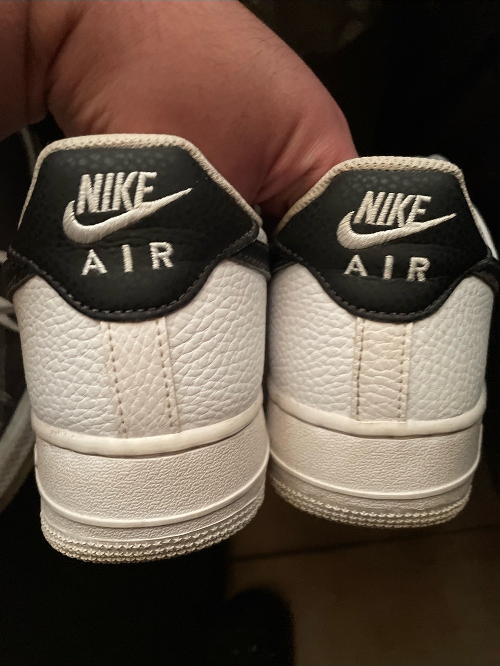 Men’s Nike Air Force 1 Sized 10 Sneakers with Black Swoosh - Picture 11 of 11
